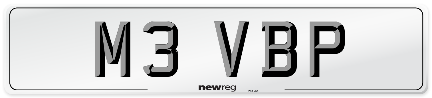 M3 VBP Number Plate from New Reg